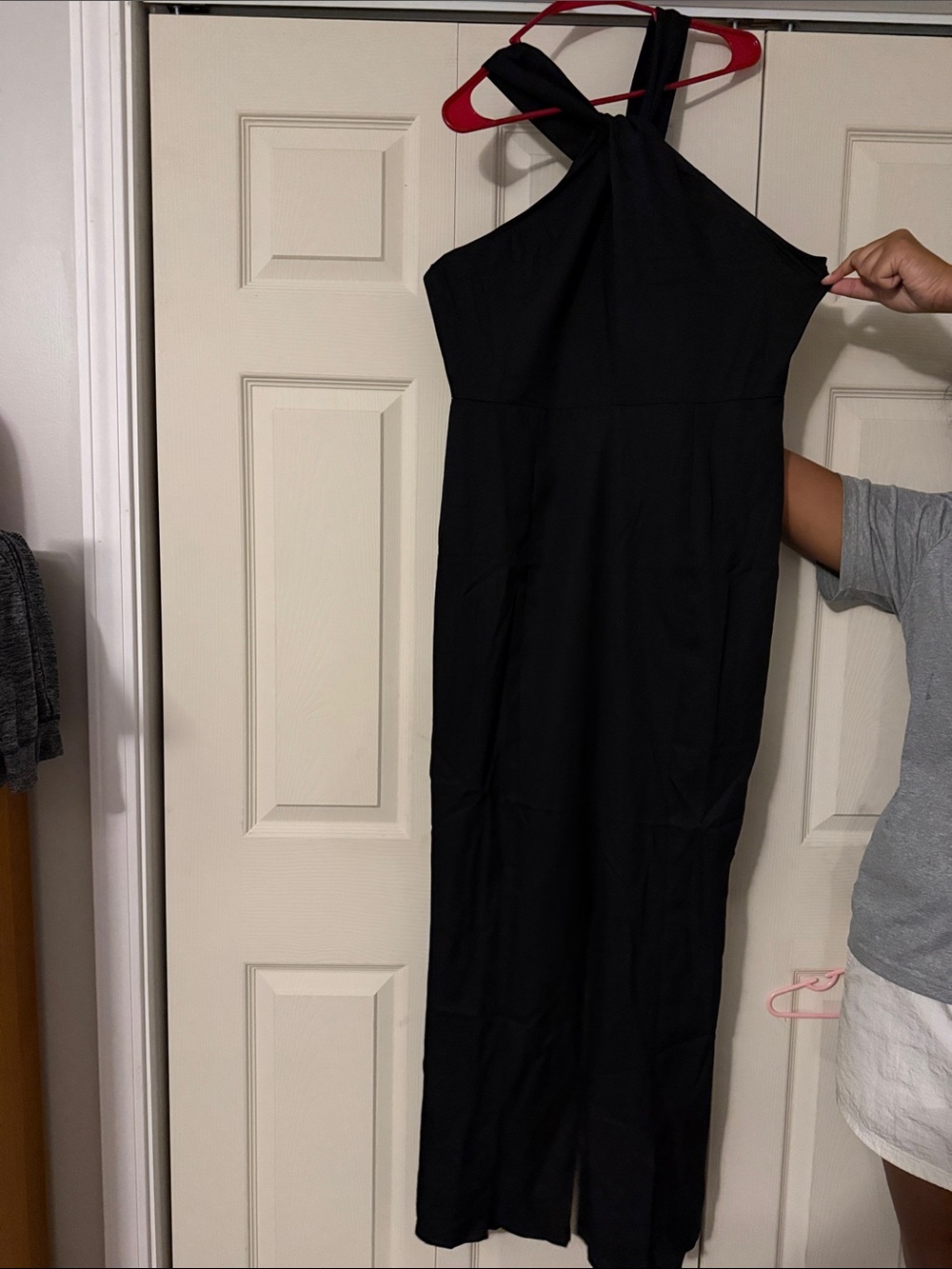 ANDREE BY UNIT Black Cross-Back Jumpsuit